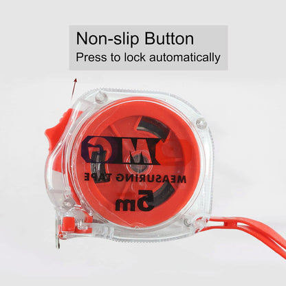 Flexible curved metal blade of the BoltForce measuring tape, ideal for irregular surfaces.