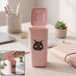 Cute pink mini trash can shape pen stand for desk organization