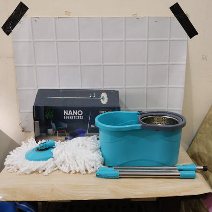 360° Rotating Turbo Spin Mop – Effortless Floor Cleaning with Long Handle