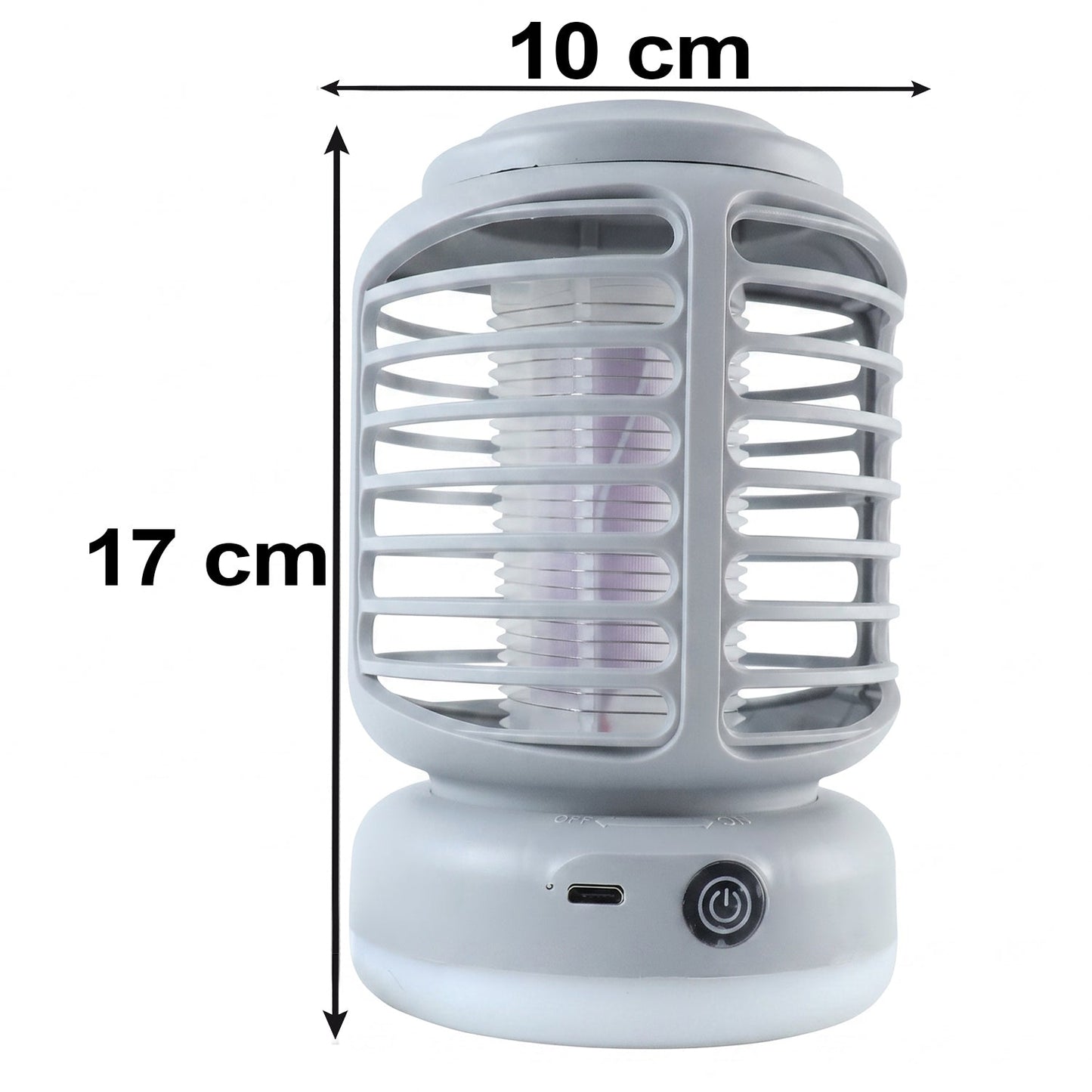 UV purple light attracting insects in the mosquito zapper