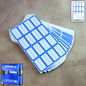 Writable label stickers pack with 50 self-adhesive sheets for organizing