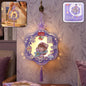 Assembled glowing paper lantern hanging decoration