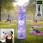 Stainless steel water bottle with printed design