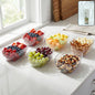 Set of 6 clear oval serving bowls for versatile kitchen use