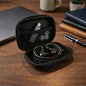 Compact portable earphone case with zipper for gadgets