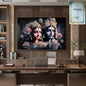 Radha Krishna artwork in royal wall frame, ideal spiritual home decor