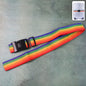 Vibrant Rainbow Luggage Strap with a 3-digit combination lock for secure travel.