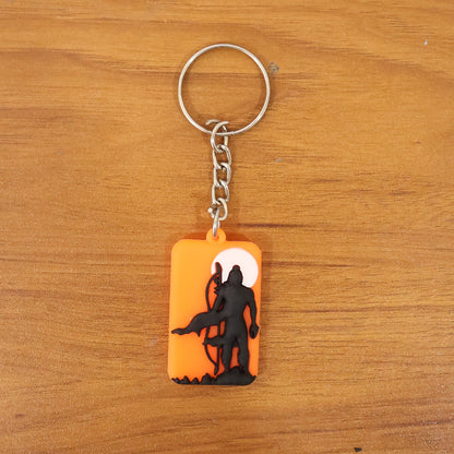 Religious car/bike keychain with Lord Ram motif