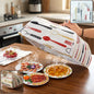 Small size reusable food cover folded and ready for kitchen use