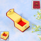 Premium ring gift box with decorative exterior and velvet cushion inside