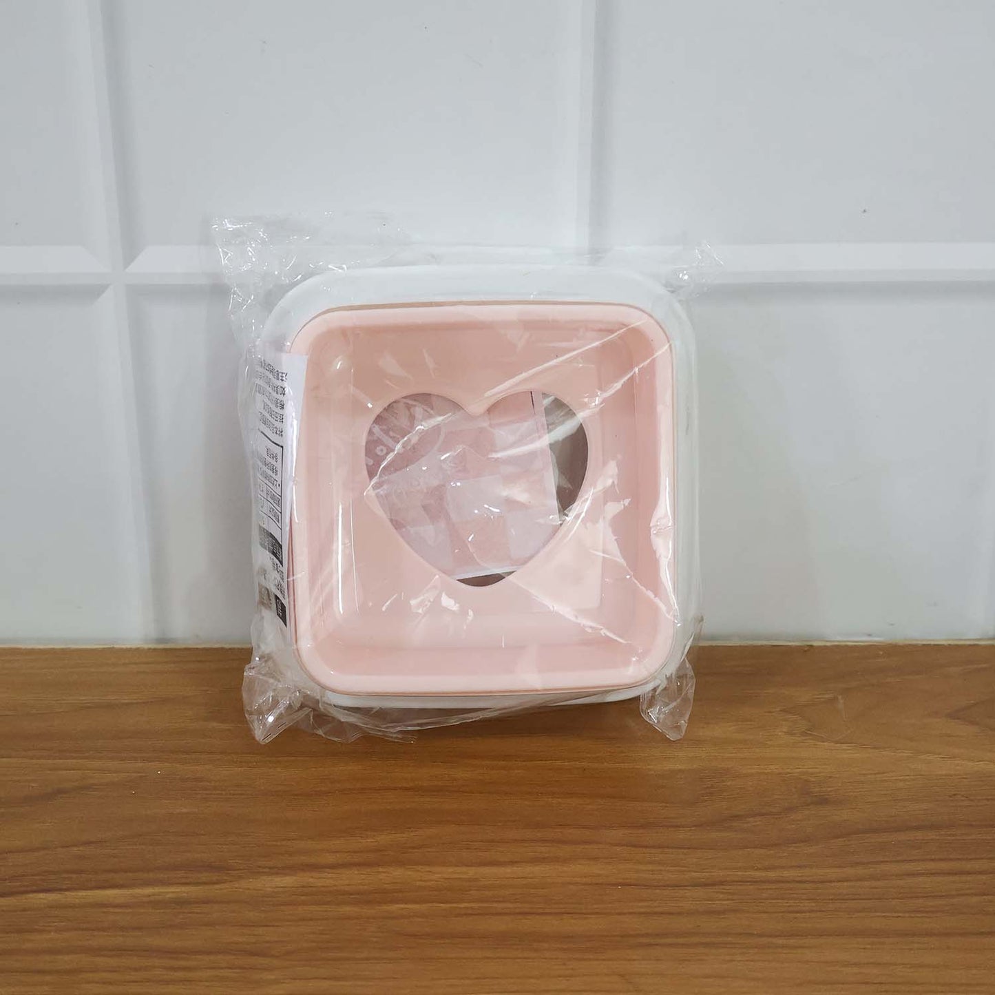 Heart shape sandwich cutter on clean kitchen countertop