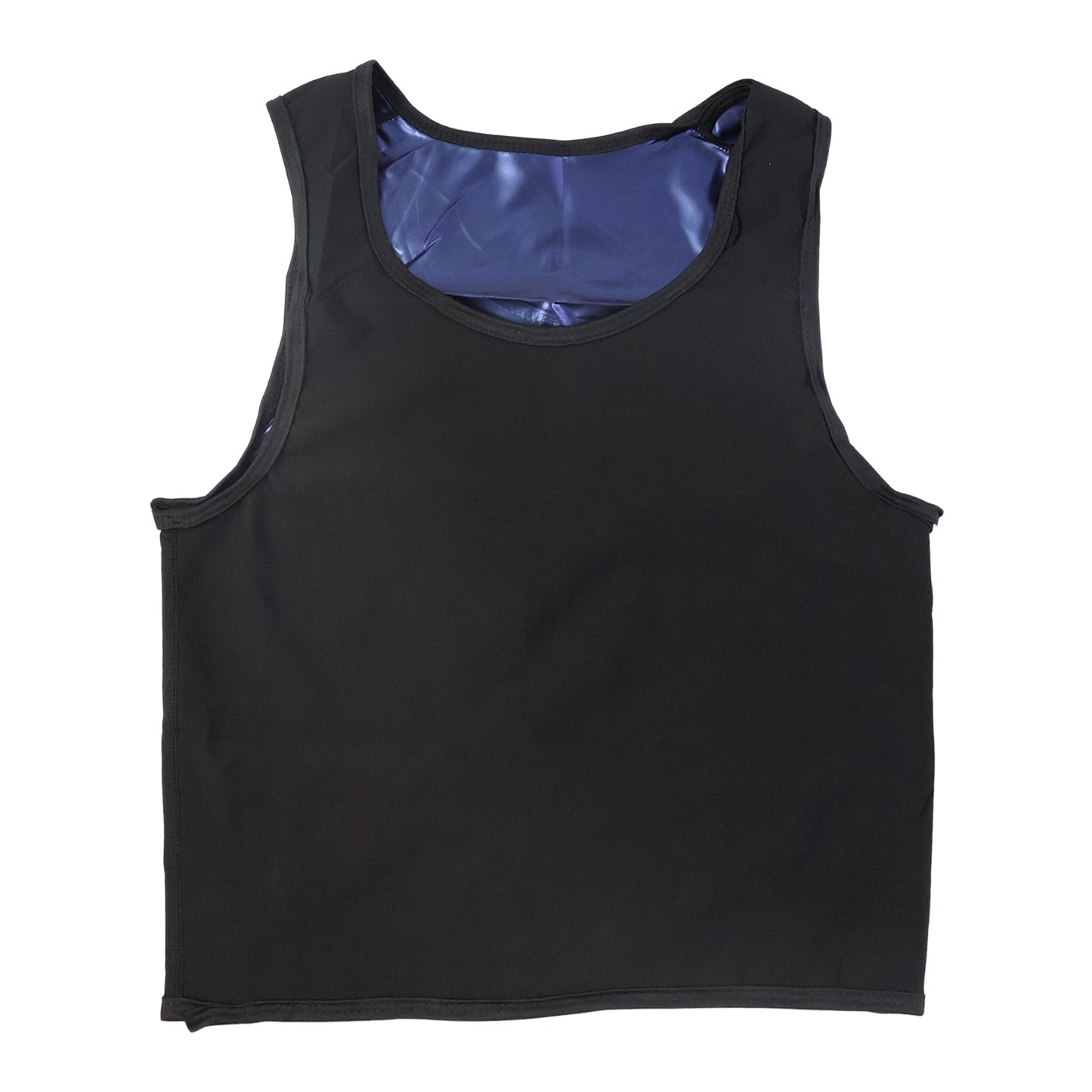 Close-up of neoprene fabric in men's sweat shaper tank top vest
