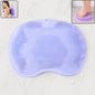 Purple silicone bath massage cushion with suction cups for foot scrubber mat