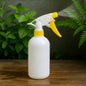 Front view of floral plastic spray bottle 500ml showing the trigger nozzle and floral print