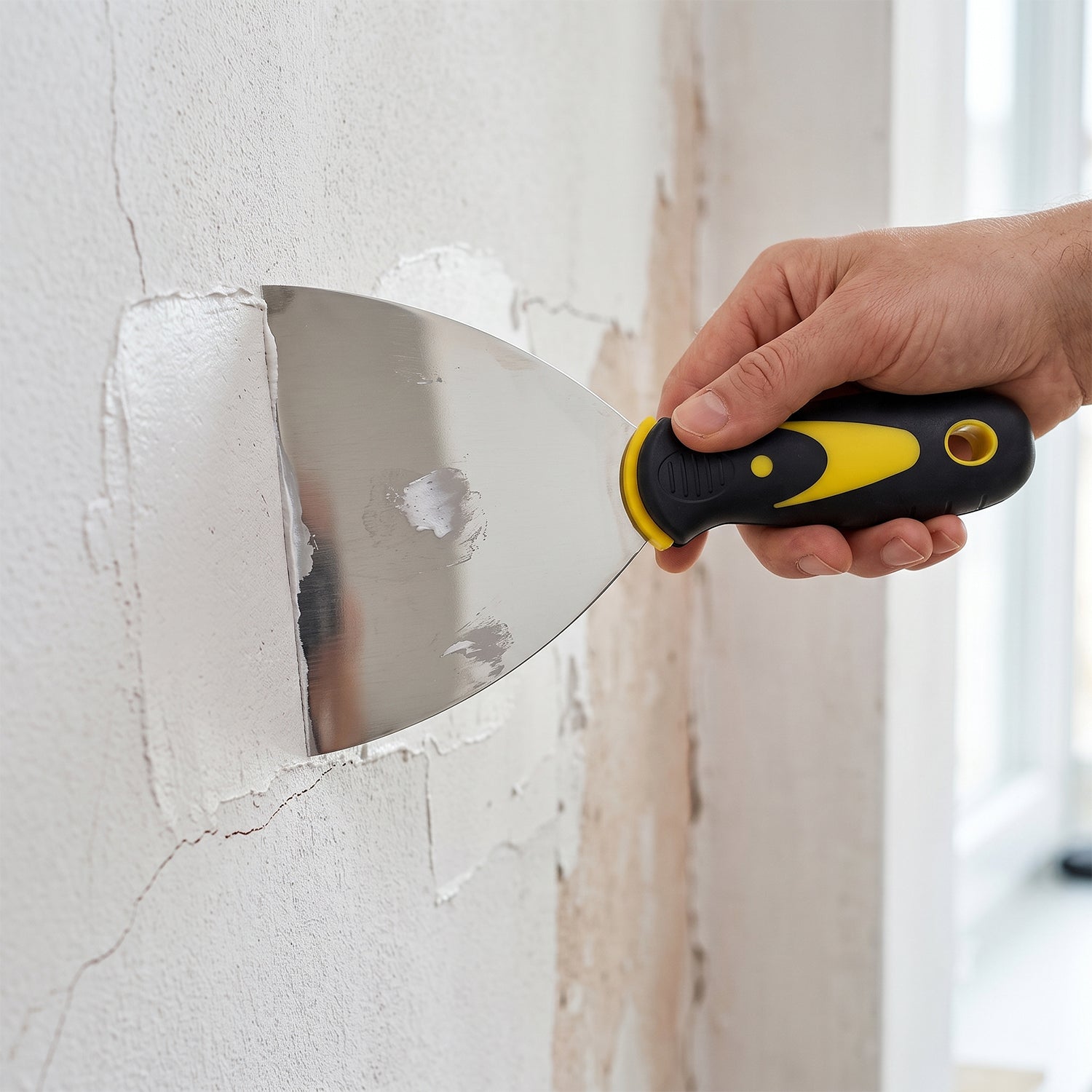 Steel scraper painting prep tool