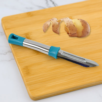 Side view of Apex stainless steel kitchen vegetable peeler