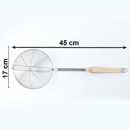 Deep fry strainer tool for efficient oil draining and frying