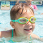 Kids dual color swimming goggles with clear vision and comfortable fit