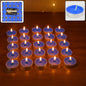 Pack of 25 mix color scented tea light candles creating warm ambiance