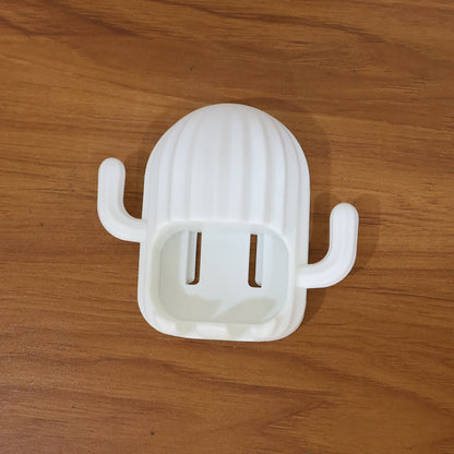 Self-adhesive wall-mounted cactus toothbrush holder for easy installation
