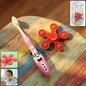 Kids toothbrush set with colorful fidget spinner toy