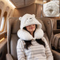 U shaped hooded neck pillow
