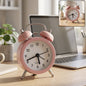 Mini twin bell analog alarm clock