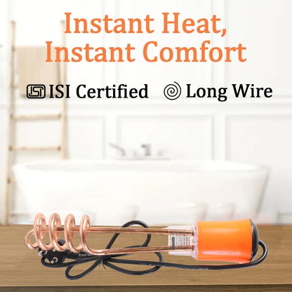 Shockproof handle of immersion water heater rod for safety