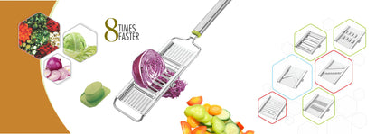 Versatile 6-in-1 kitchen cutter and slicer for daily meal prep.