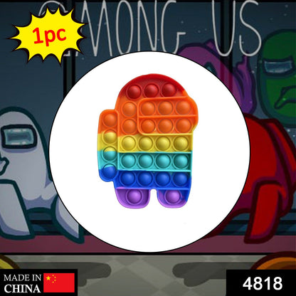 Among Us character-themed silicone fidget toy for stress relief.