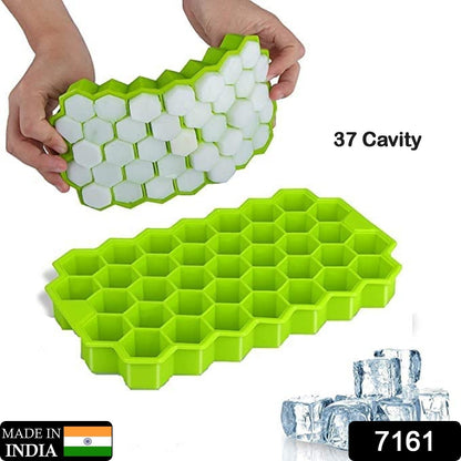 ChillPour silicone ice cube tray filled with perfectly formed ice cubes.