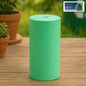 Green compostable garbage bags made from sustainable corn starch measuring 17 by 19 inches.