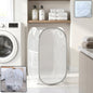 Mesh laundry basket with handles, foldable design for easy storage