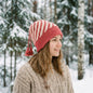 Stylish winter woolen knitted cap for men and women with pom-pom detail