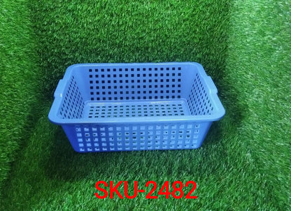 Plastic fruit and vegetable basket, a practical addition to any Indian kitchen.