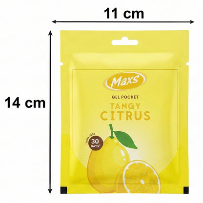 Gel air freshener showing texture with citrus scent