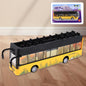 Die-cast alloy London double decker sightseeing bus toy with pull-back action in red color