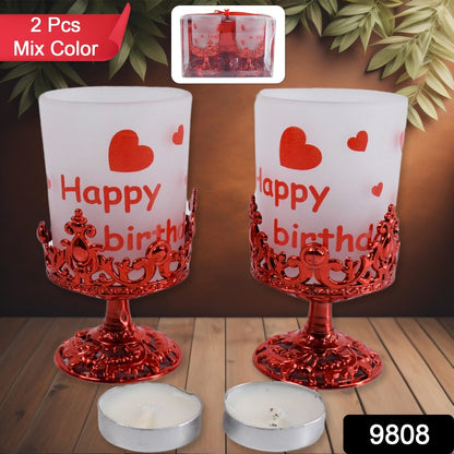 Decorative tealight holder with beautiful festival design for Diwali and Ganapati