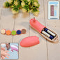 Electric baby nail trimmer with 6 grinding heads displayed on a clean white background.