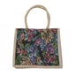 Elegant floral print tote bag showcasing durability and style