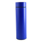 Blue vacuum insulated water bottle featuring LED temperature display