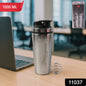 Stainless steel gym shaker bottle with durable body and flip lid
