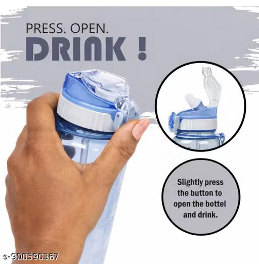 Motivational 900 ml Time Marker , Leak Proof , Durable, BPA Free , Non Toxic Sipper Water Bottle for Office , School and Gym Training (Pack of 2 - Multicolor)