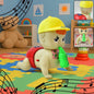 Battery operated crawling baby toy with music and colorful lights for toddlers