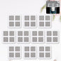 Window Screen Repair Kit with ten self-adhesive mesh patches, ready to fix tears and holes.
