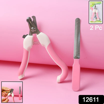 Professional pet nail clipper set featuring ergonomic non-slip handles