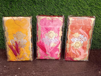 Complete set of five festive wedding money envelopes for special occasions.