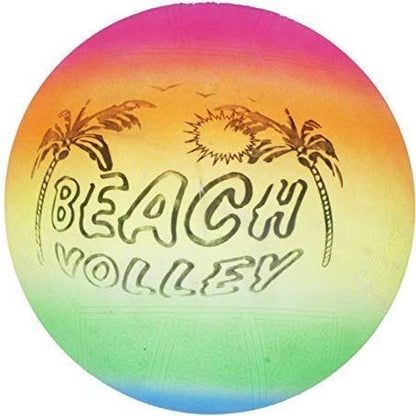 Brightly colored Kids Beach Ball, ideal for beach volleyball or pool fun.
