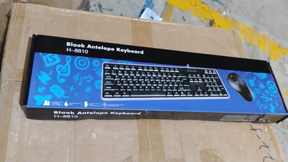 Retail packaging of the Wiregenix Wired Keyboard Mouse Combo, ready for quick setup.