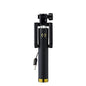 selfie stick with aux wire extended for a wide shot, perfect for group photos.